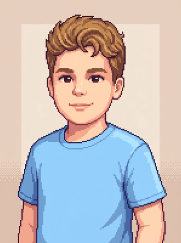Maxence, en pixel art